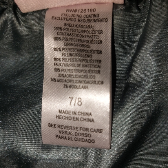 Quilted Vest with Faux Fur Lined Hood, EUC, by Little Lass - Picture 9 of 12